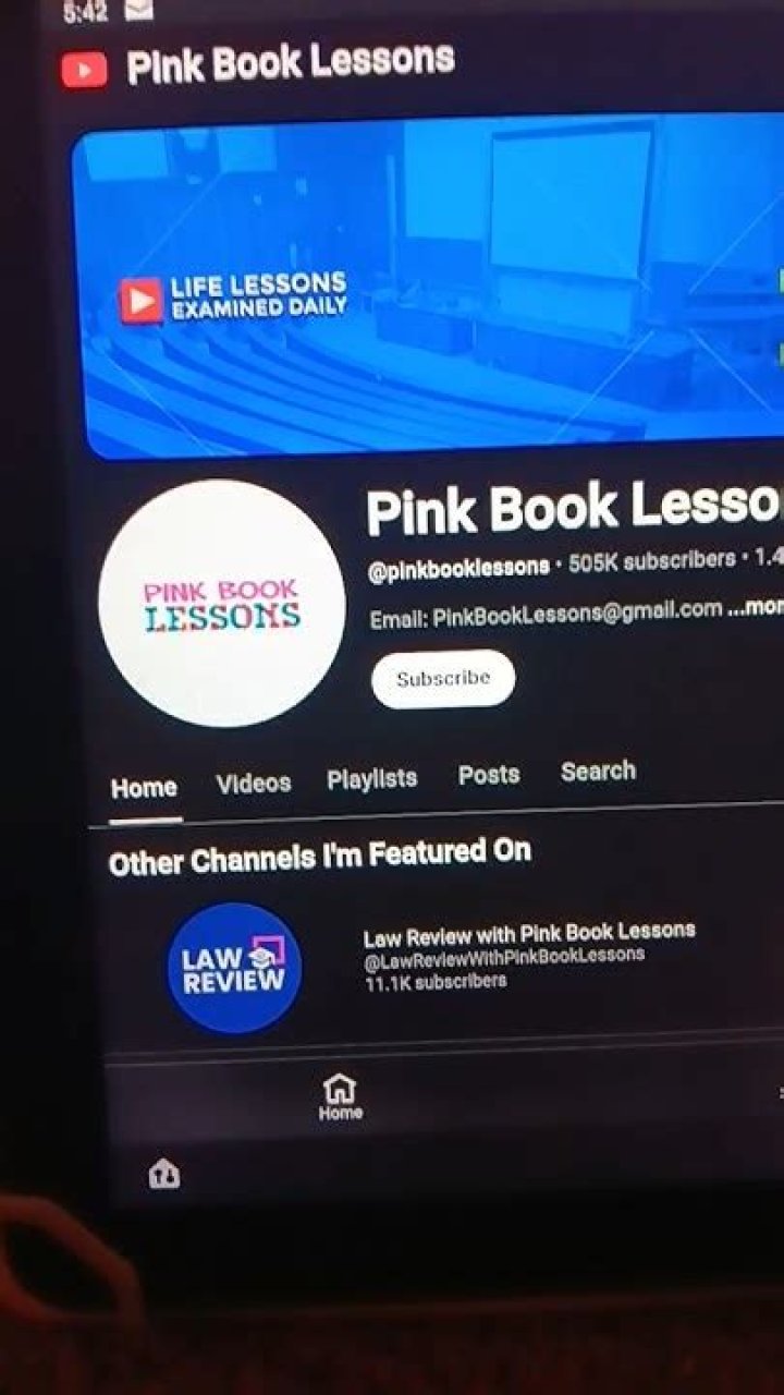 Pink Book Lessons video statistics